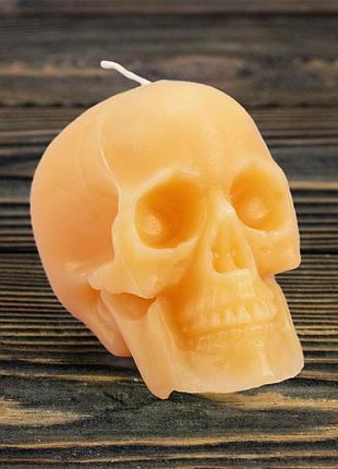 Декоративная свеча фигурная череп 13017 (телесная)