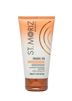 Лосьйон для поступового прояву автозасмаги з шимером st.moriz advanced illuminating gradual tan lotion, 150ml