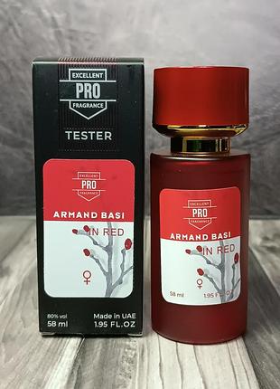Женский парфюм tester pro armand basi in red (арманд баси ин ред) 58 мл.