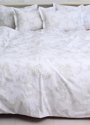 Евро двуспальный комплект постельного белья 100% хлопок (пр-во турция) с компаньоном pt-r31