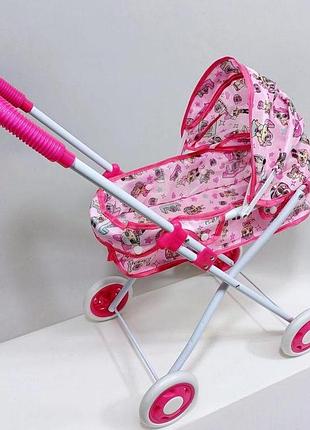 Игрушечная коляска для кукол металлическая tk group