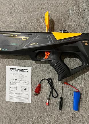 Автоматический водяной пистолет с батареей и led подсветкой — летняя игрушка для детей