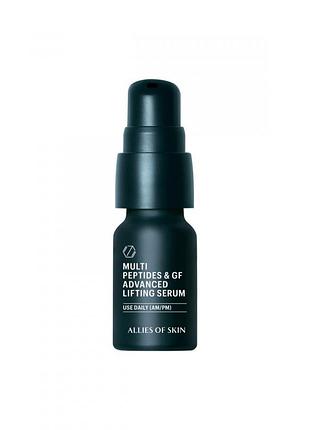 Мультипептидна сироватка з ефектом ліфтингу allies of skin multi peptides & gf advanced lifting serum 7 ml