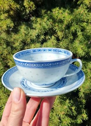 Чайно кавова чашечка ( двоєчка) з расової порцеляни.старий китай.