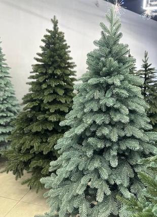 Новогодняя елка литая искусственная merry ель зеленая голубая 2.5