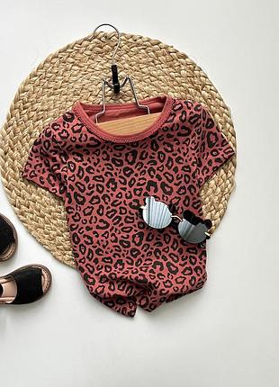 Футболка леопардова на дівчинку 6 років