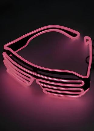 Светодиодные led el очки очки для вечеринок, пати. розовые yousf