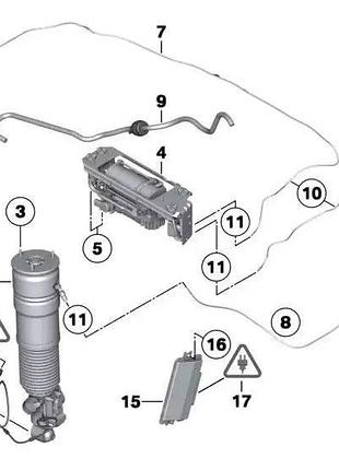 Компрессор пневмоподвески bmw 7 g11/12, 37206861882 4