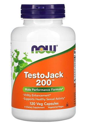 Репродуктивное здоровье мужчин, testojack 200, now foods, 120 вегетарианских капсул