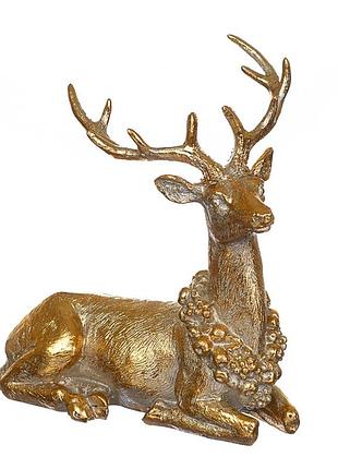 Статуэтка олень сидящий 15х15 см 16010-003