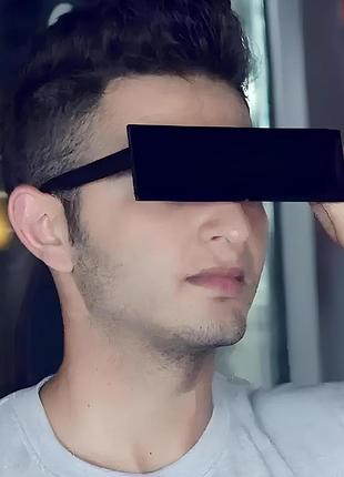 Модные солнцезащитные очки прямоугольной формы. черные очки yousf