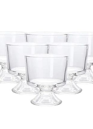 Набор креманок из толстого стекла 6 штук по 310 мл прозрачный hp560