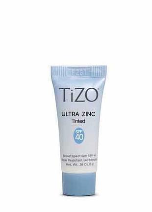 Крем минеральный солнцезащитный для лица и тела с оттенком tizo ultra zinc body & face tinted spf 40, 5 g