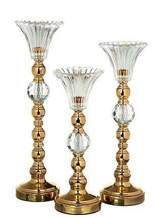 Набор подсвечников из 3-х штук орнелла 53 см 12009-056