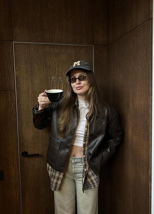 Жакет mango з еко-шкіри