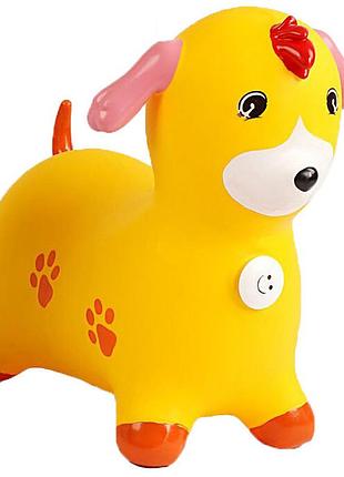 Игрушка прыгун собачка надувная, резиновая прыгалка для малышей