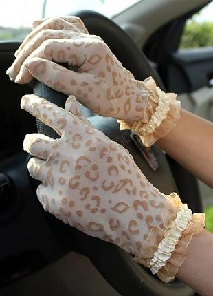 Рукавички закриті короткі мереживні уцінка