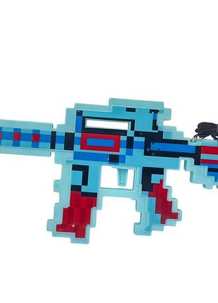 Автомат ак-47 оружые свет и звук , майнкрафт "minecraft" синий 40-978-2