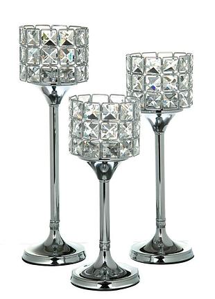 Набор подсвечников из 3-х штук орнелла 38 см 12009-041