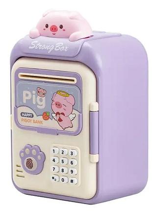 Детская копилка-сейф pig с кодовым замком и купюроприемником