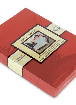 Простынь трикотажная на резинке 90х200 пакистан терракота