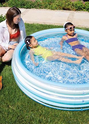 Надувной детский бассейн круглый intex "мозаика" 147 х 33 см