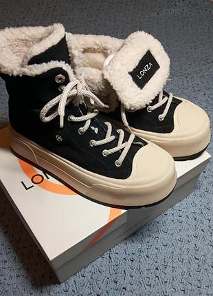 Ботинки зимние,ботинки на меху lonza shoes