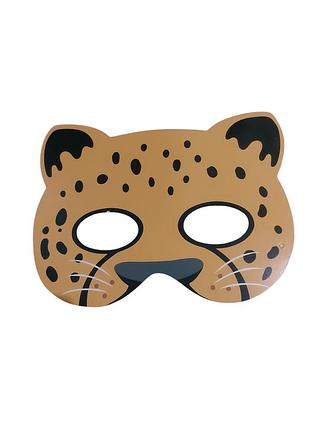 Дитяча маска гепард картон one size різнобарвний