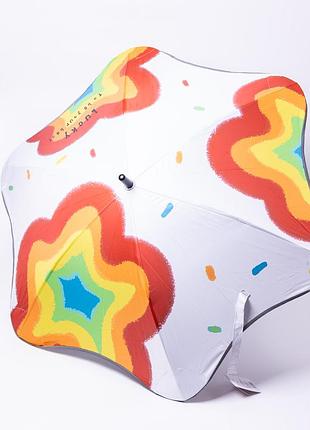 Зонт детский механический элегантный с принтом прочный надежный из полиэстера диаметр 90 см белый hp-23-13w