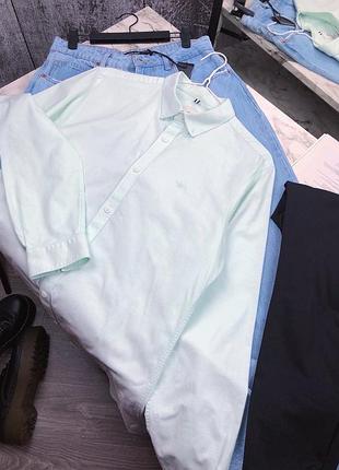 Сорочка ментол оверсайз плотна river island/ рубашка ментол