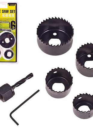 Набір корончастих фрез по дереву 6 предм (32, 38, 44, 54мм) alloid