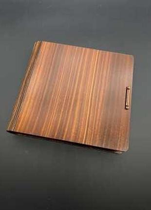 Дерев'яна скринька-купюрниця з фанери із різьбленням для грошей та прикрас колір яблуня 22,5х21х3,5см /