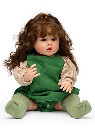 Силиконовая коллекционная кукла реборн полностью анатомическая reborn девочка сильвия (виниловая кукла) высота