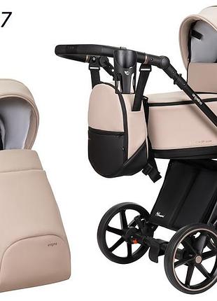 Дитяча коляска 2 в 1 angelina enigma premium eco світло-бежевий ep-eco-27