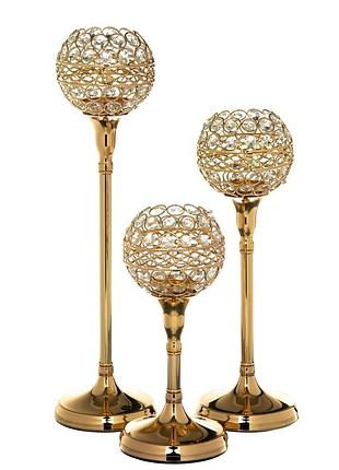 Набор подсвечников из 3-х штук сиера 48 см 12009-045