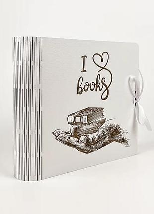 Подарочная коробка альбомная книга по гравировке квадратная "i love books" книги