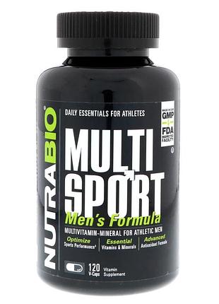 Nutrabio labs, multisport, добавка для мужчин, 120 капсул v-cap