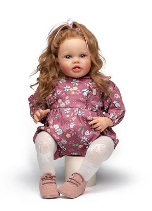 Силиконовая коллекционная кукла реборн reborn девочка катарина (винилова кукла) высота 60 см