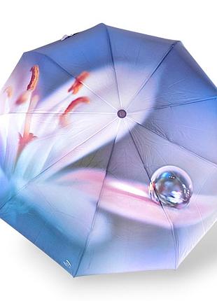 Женский зонт-полуавтомат с цветами №9085 frei regen