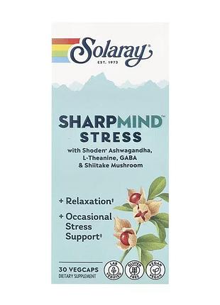 Sharpmind nootropics stress solaray, sharpmind ™ stress, 30 вегетарианских капсул