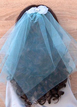 Фата нареченої на дівич -вечір classic (м'ятна)