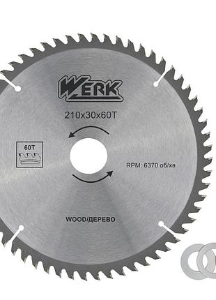 Диск пильний по дереву - 210x30 60 зуб. (werk)