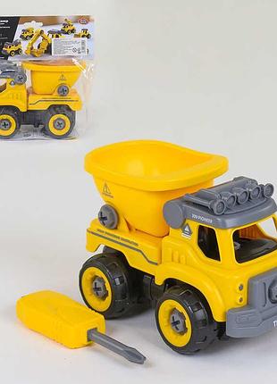 Игрушка самосвал-конструктор 1355 (64/2) play smart, 27 деталей, звуковые эффекты, в кульке
