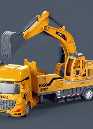 Дитяча іграшка, машина екскаватор, рухомі деталі