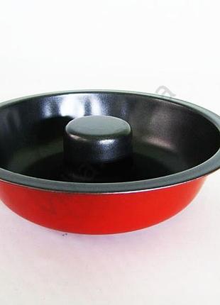 Форма тефлонова кекс з червоним гладким дном 24, 5 см. forkopt