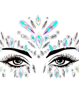 Стразы наклейки на лицо и тело one size разноцветный