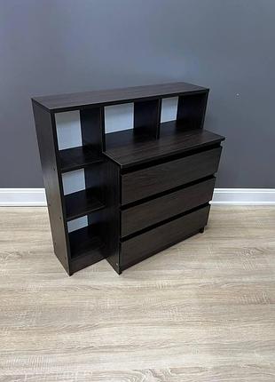 Комод для гостиной «джениф» современный комод стеллаж на 3 ящика дуб венге магия