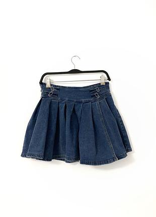 Короткая джинсовая юбка shein