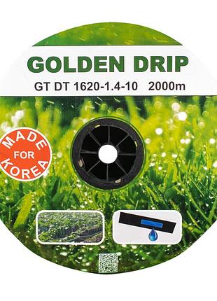 Лента капельная 8 mil шаг 10 см бухта 2000 метров эмитерная golden drip