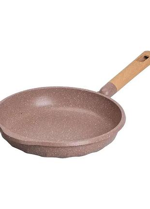 Алюмінієва сковорода 2,8 л з мармуровим антипригарним покриттям ø 28 см, товсте дно mgc кавовий hp-4-420co